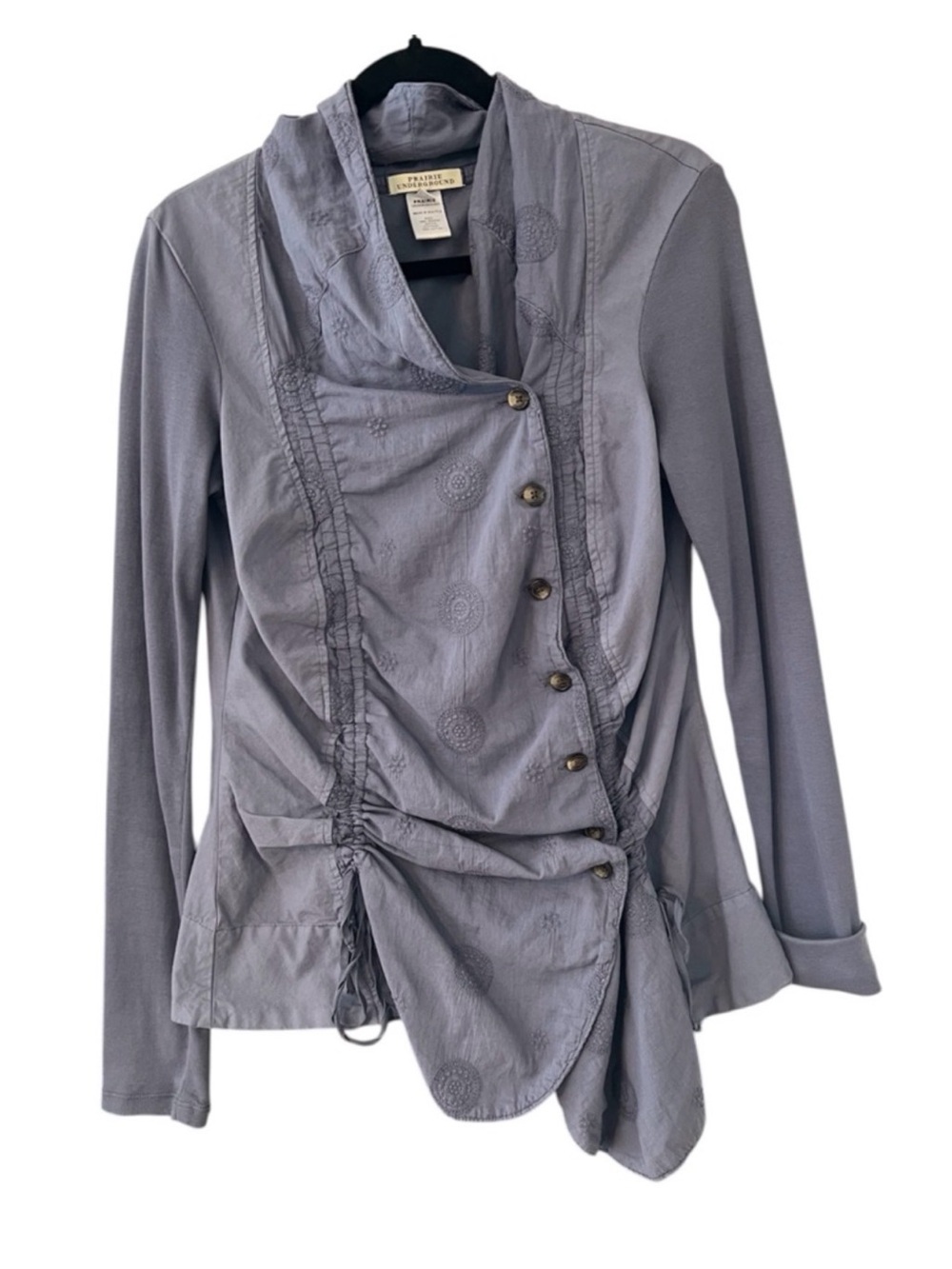 Prairie Underground Embroidered‎ Medallion Organic Cotton Topper Jacket Small